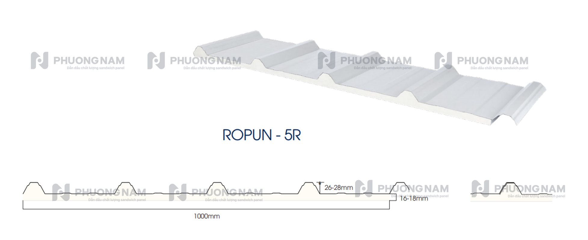 ROPUN - SINGLE STEEL FACED ROOF PANEL