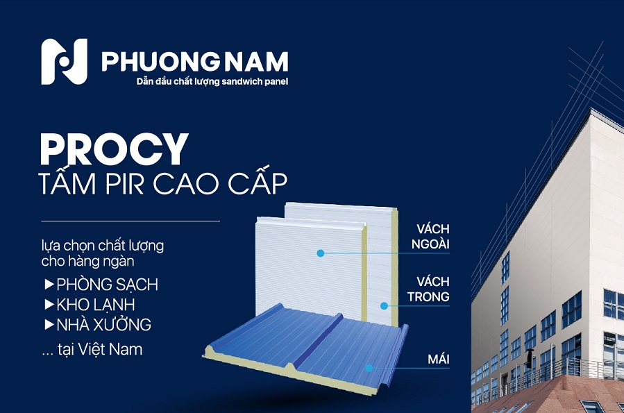 SANDWICH PANEL PROCY High-grade PIR sheet - Fireproof. Insulation. Soundproof